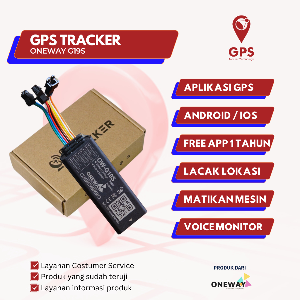 GPS Tracker Smart Oneway G19S | Gratis Aplikasi Server GPS