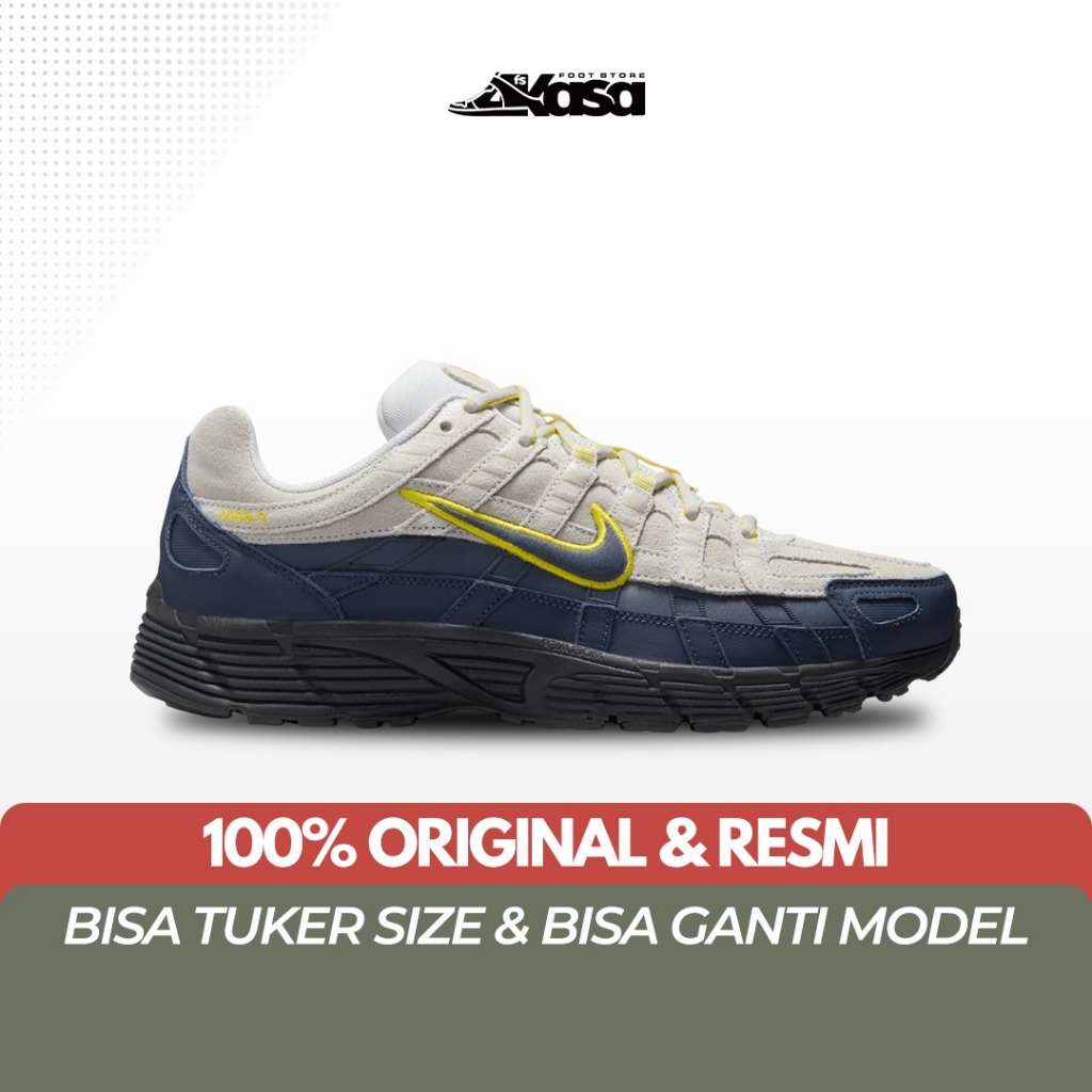 Sepatu Lari Pria NK P-6000 P6000 P 6000 White Lightning Thunder Blue