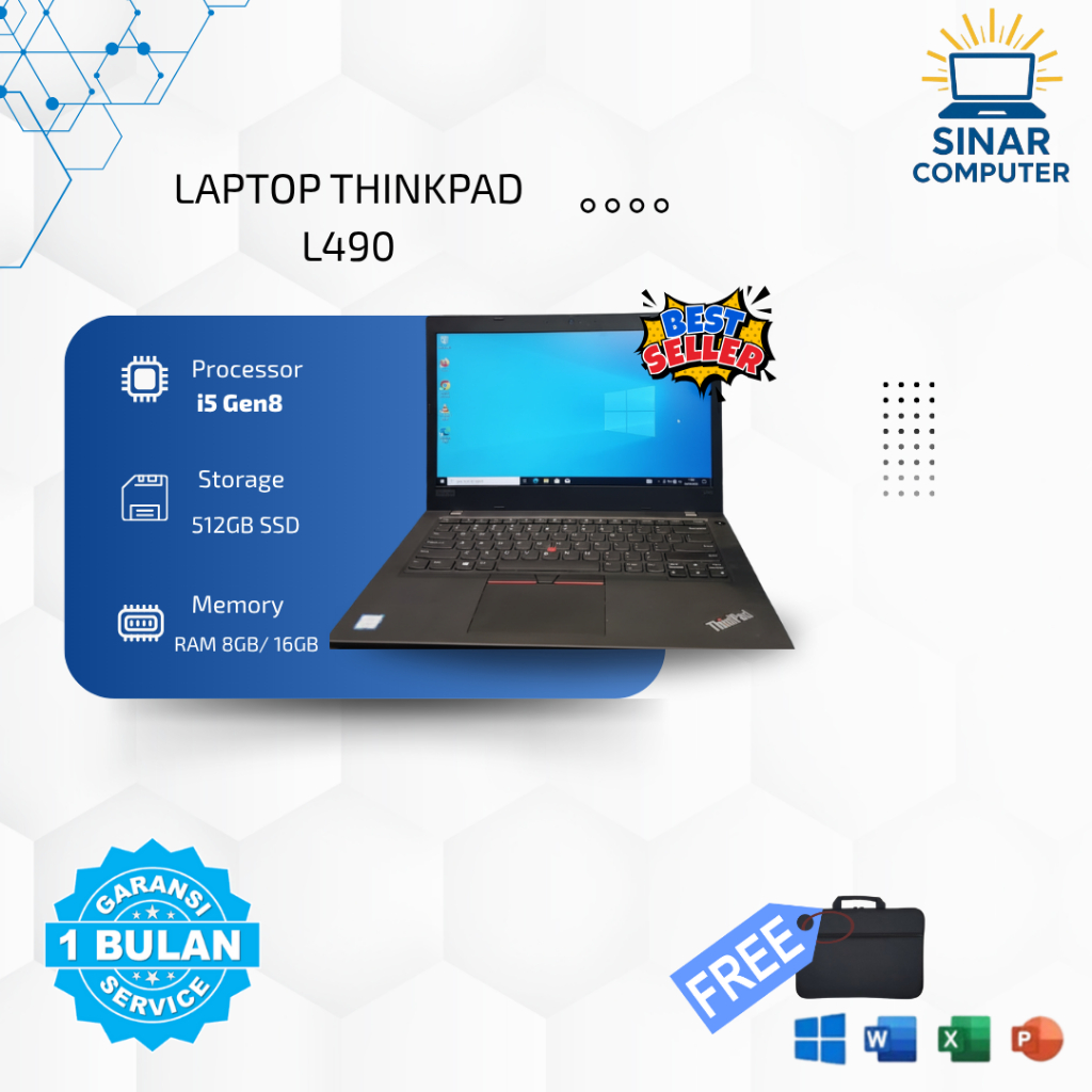 Lenovo ThinkPad L490 L580 L390 L480 L590 L380 Intel Core i5 | i7 Gen8 MULUS