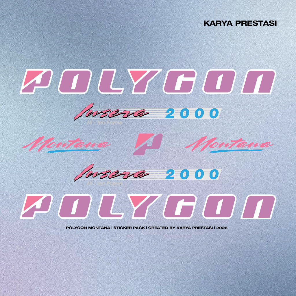 Stiker Decal Sepeda Polygon Montana - Ungu | Karya Prestasi