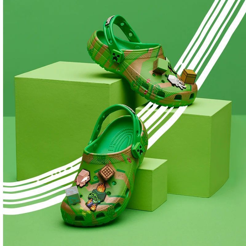 Sandal crocs anak Minecraft / Sandal anak Crocs Minecraft clog Sandal Minecraft