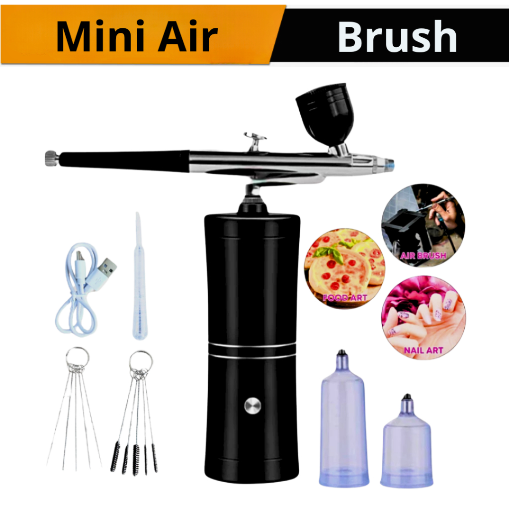 Voda Mini Compresor airbrush spray nano mist spray oxygen injector semprotan cat air brush portable