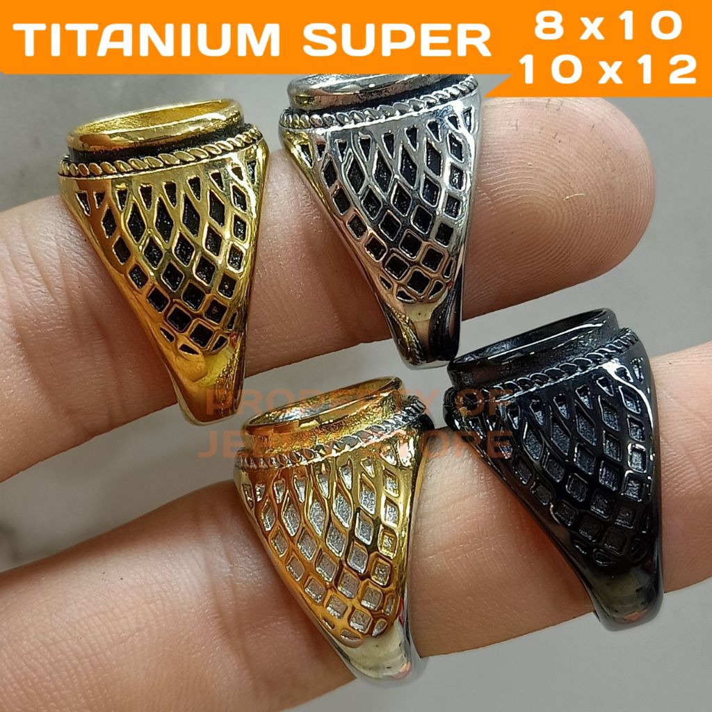 Ring emban cincin Titanium 8x10 dan 10x12
