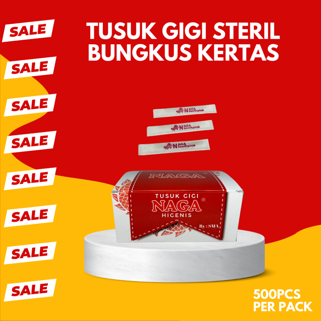 Tusuk Gigi Bambu / Tusuk Gigi Steril / Tusuk Gigi Ekonomis / Tusuk Gigi Bungkus Kertas