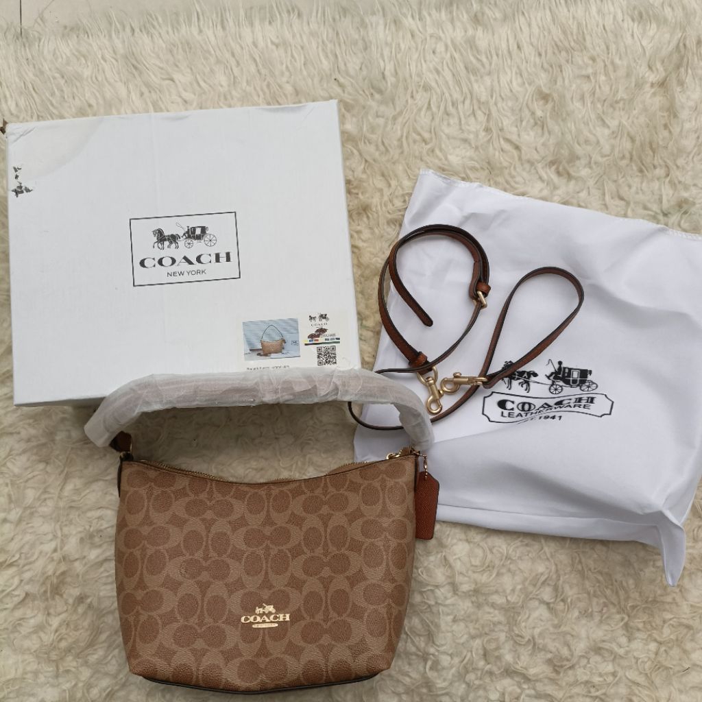Coc F58321 Crossbody Khaki Saddle sling shoulder bag tas new bukan preloved bekas seken second