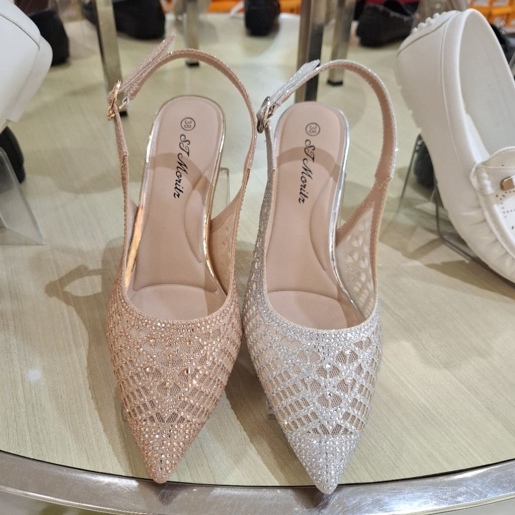 Sandal Pesta Wanita Bertali Brand ST MORITZ ORI