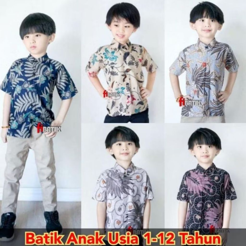 Baju kemeja anak Laki-laki 5 - 12 Tahun | Kemeja Batik Anak | Baju Kemeja Anak
