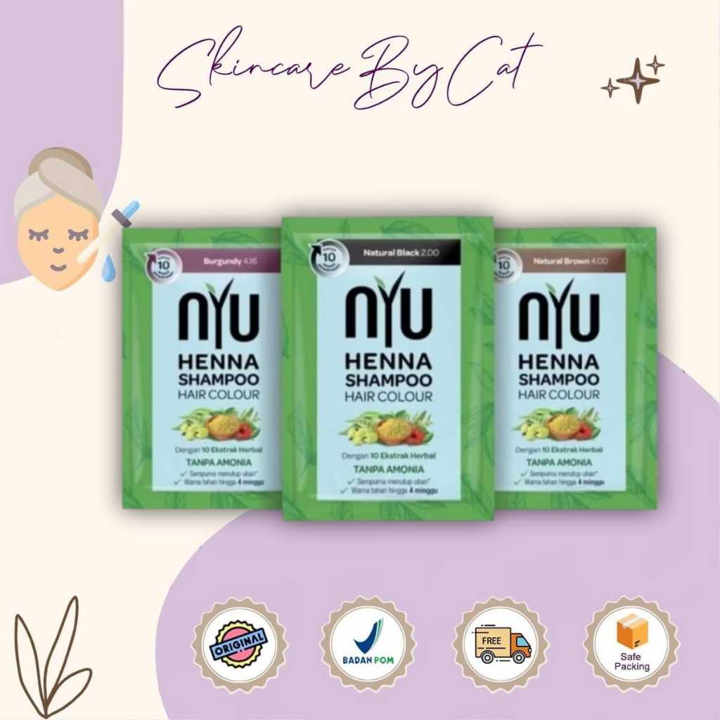 NYU Henna Shampoo Hair Color | Pewarna Rambut Shampoo