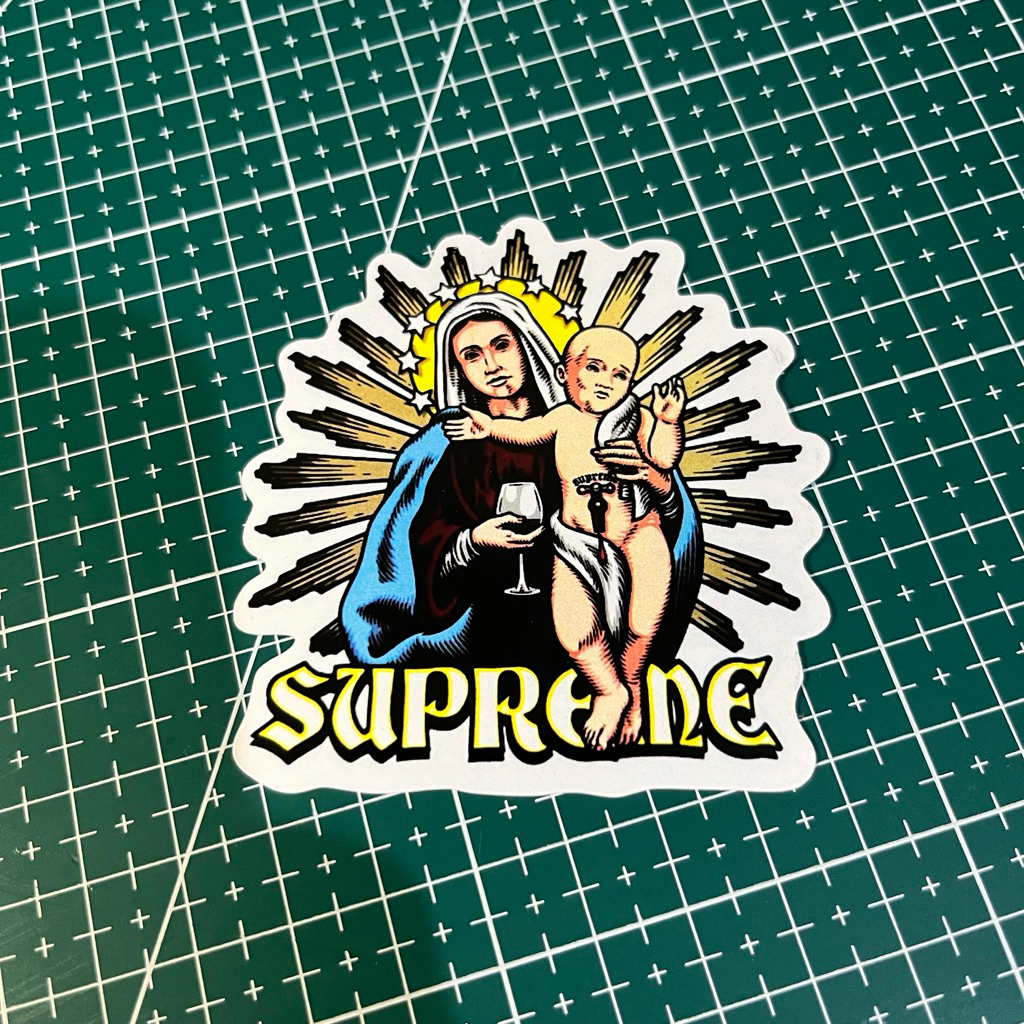 STICKER DISTRO SUPREME CRISTIANITY CUTTING