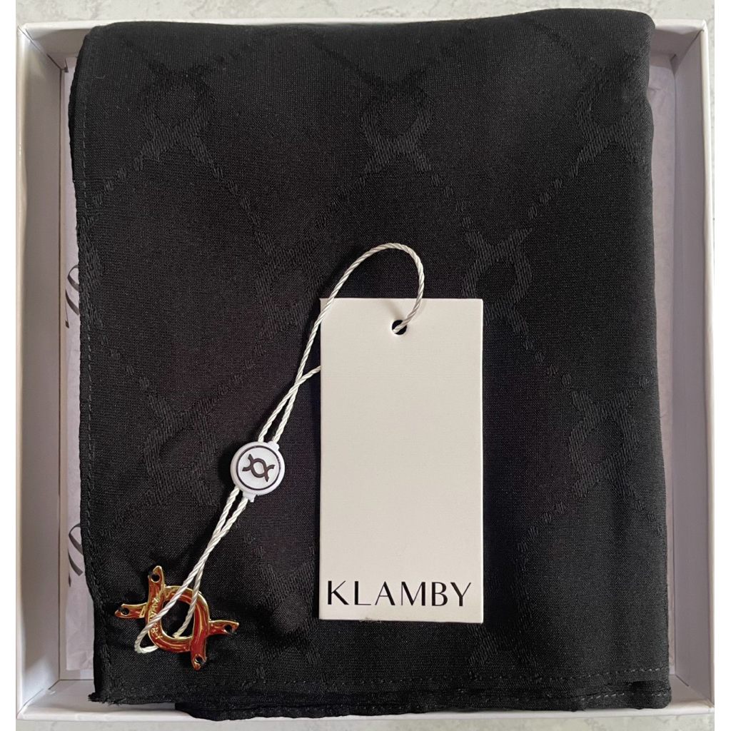 Monogram Chain 2.0 Scarf Black Klamby NEW BOX