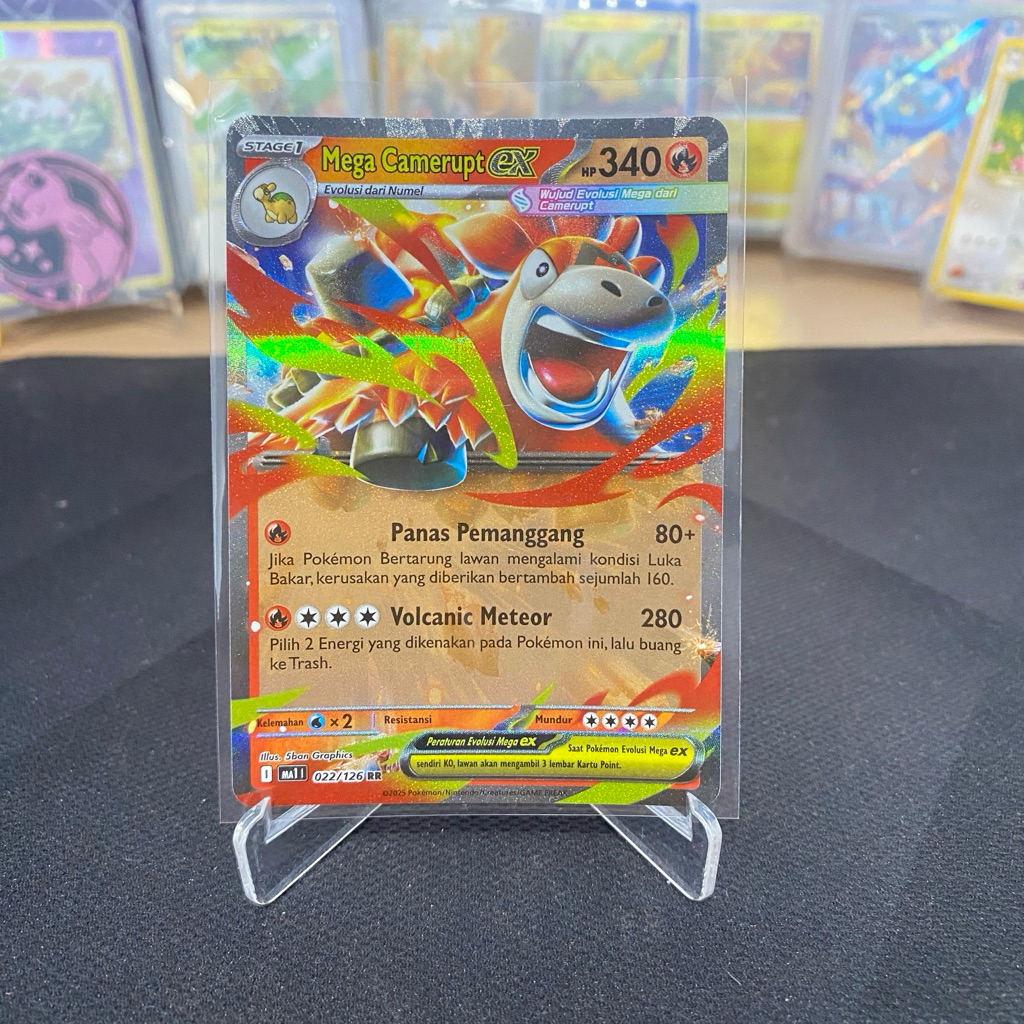 Mega Camerupt EX 022/126 RR  TCG Pokemon Evolusi Mega Indonesia