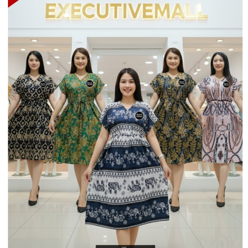 Daster Dress Manohara Bali Jumbo l Daster Kerut Dada