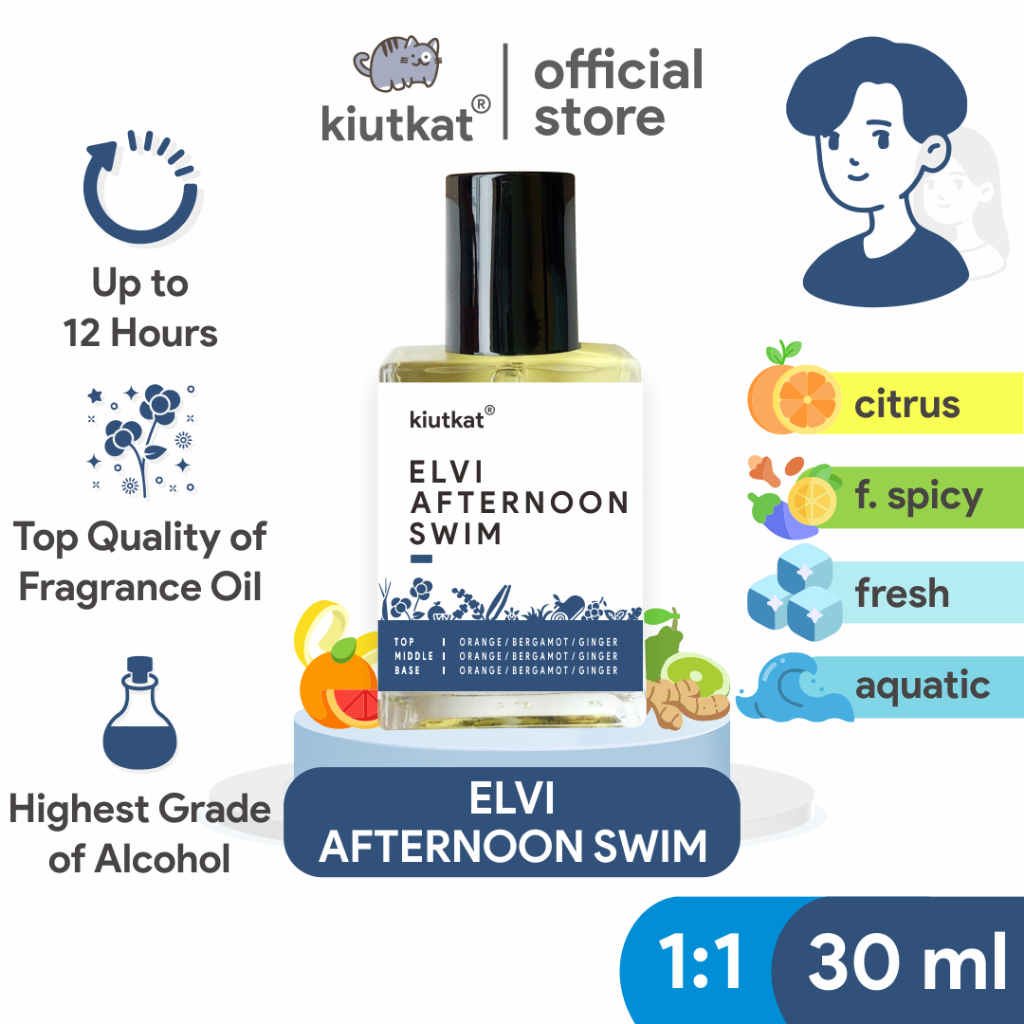 ELVI AFTERNOON SWIM by KIUTKAT - Parfum Unisex Original Isi 30ml | Searah ELVI - AFTERNOON SWIM