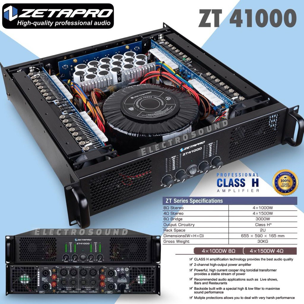 POWER AMPLIFIER ZETAPRO ZT41000 / Power Ampli Zetapro ZT 41000 / Zetapro Original