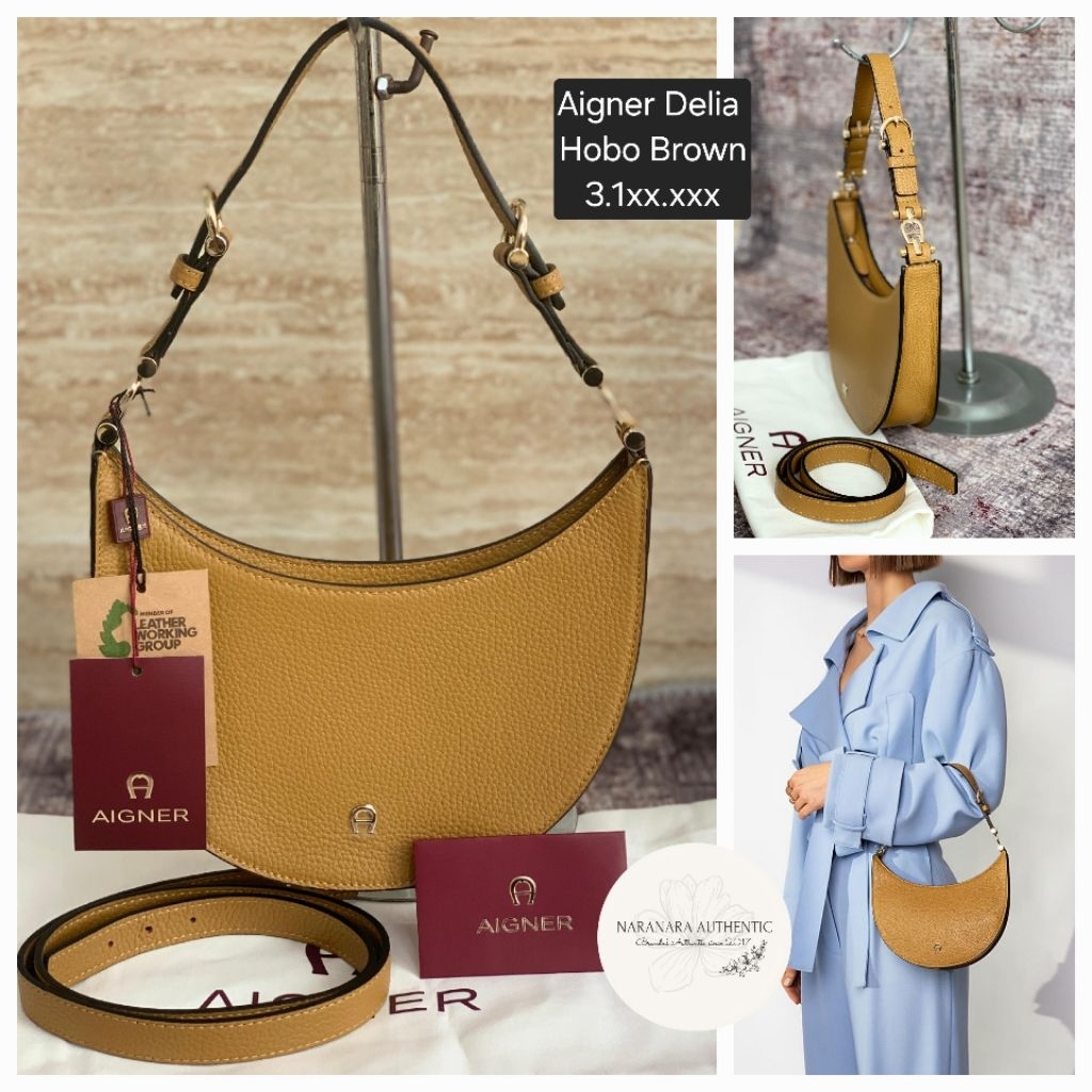 Aigner delia hobo brown