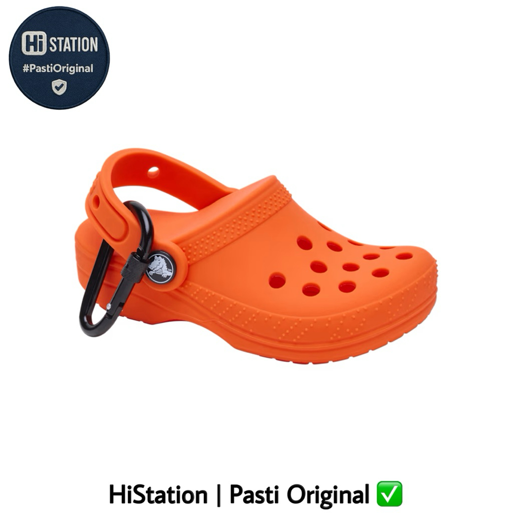 Crocs Classic Clog Pouch Bag Charm Shocking Orange - 212288-85F