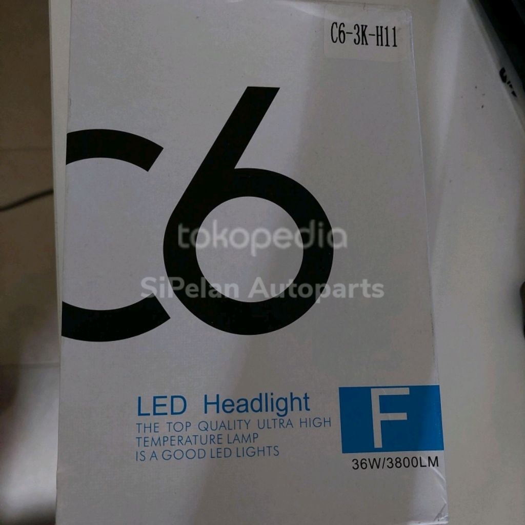 LED Foglamp Headlamp H11 merk C6 Kuning Yellow