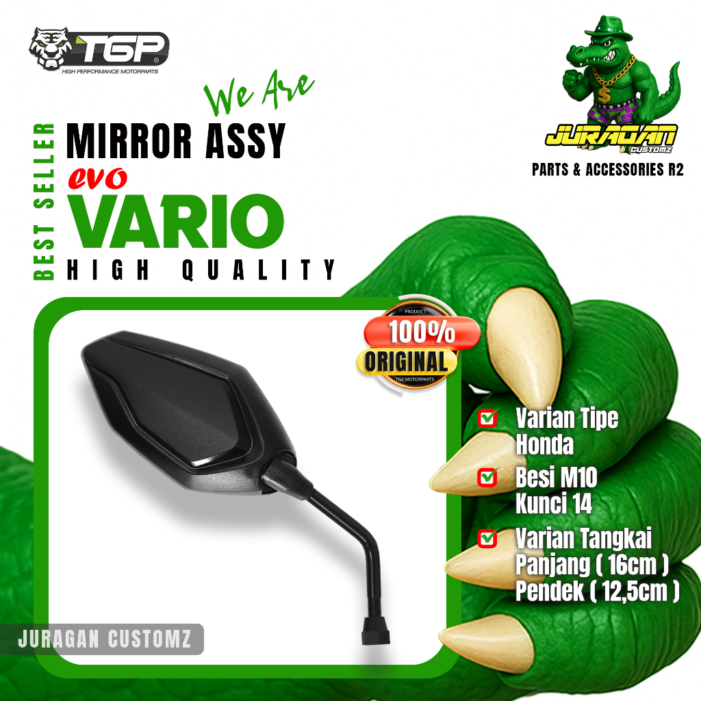 Spion Motor Evo Vario 125 150 Honda  Aksesoris Variasi TGP Beat Cb150R PCX ADV Supra Grand Karisma