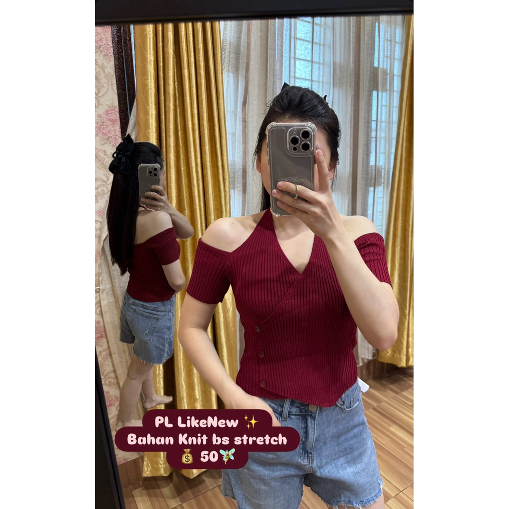 Knit Top Off Shoulder Sabrina Top Knit