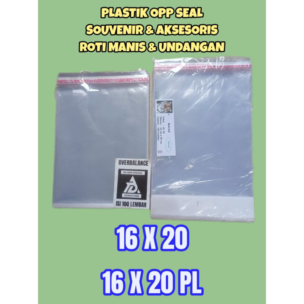 Plastik Opp 16x20 Souvenir & Aksesoris  - Plastik Opp 16 x 20 Roti Manis & Undangan