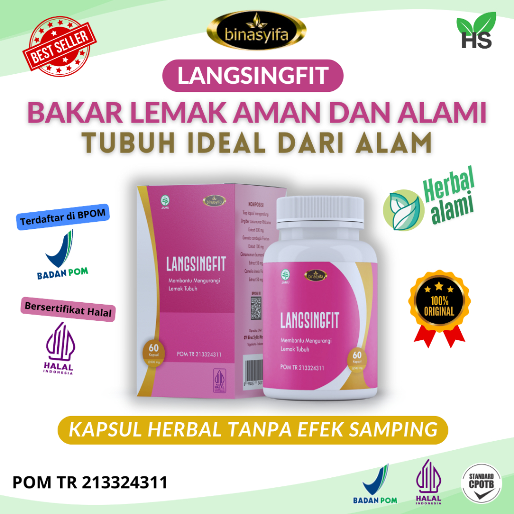 LANGSINGFIT - Obat Pelangsing Alami BPOM (Pelangsing Badan)