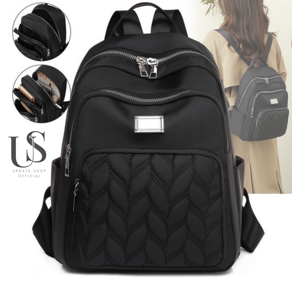 Super Sale 2026 Tas Ransel Wanita Model Tas Chibao Backpack Muat Laptop Motif Daun Ransel Cewek Keki