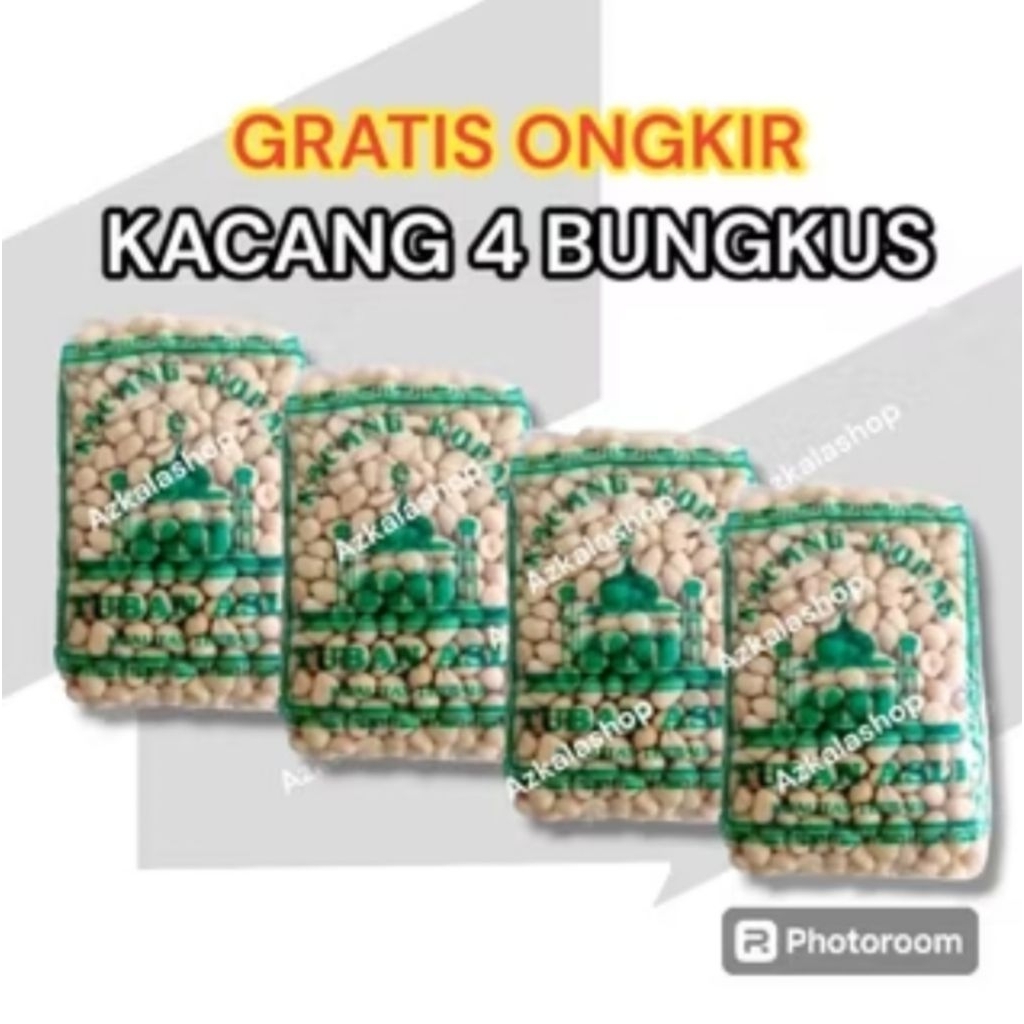 KACANG 1 KG isi 4 bungkus kacang kupas Tuban ori / kacang kupas / kacang goreng