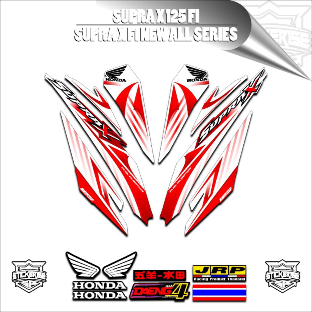Stripping Supra X 125 FI / Sticker Wave125 / Stiker Supra FI Viral / Variasi Supra  / LUCKYSTORES3