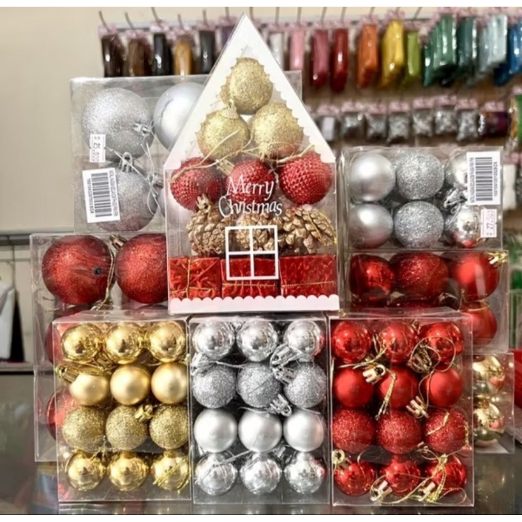 Hiasan Pohon Natal - Bola Natal - Aksesories Pohon Natal - Hiasan Pohon Camara - Aksesories Natal