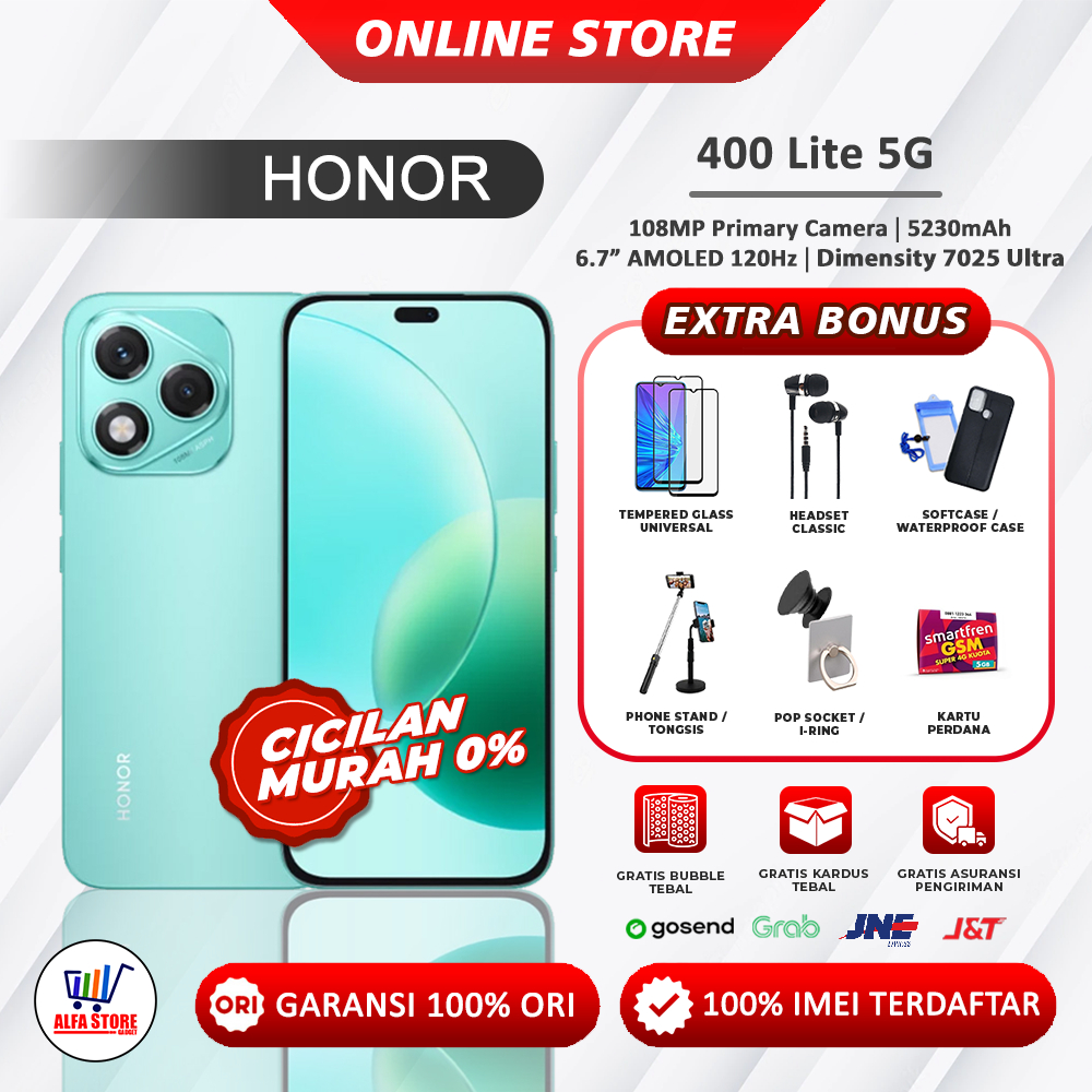 Honor 400 Lite 5G ram 8/256gb - Honor 400 5G ram 12/512gb Garansi Resmi