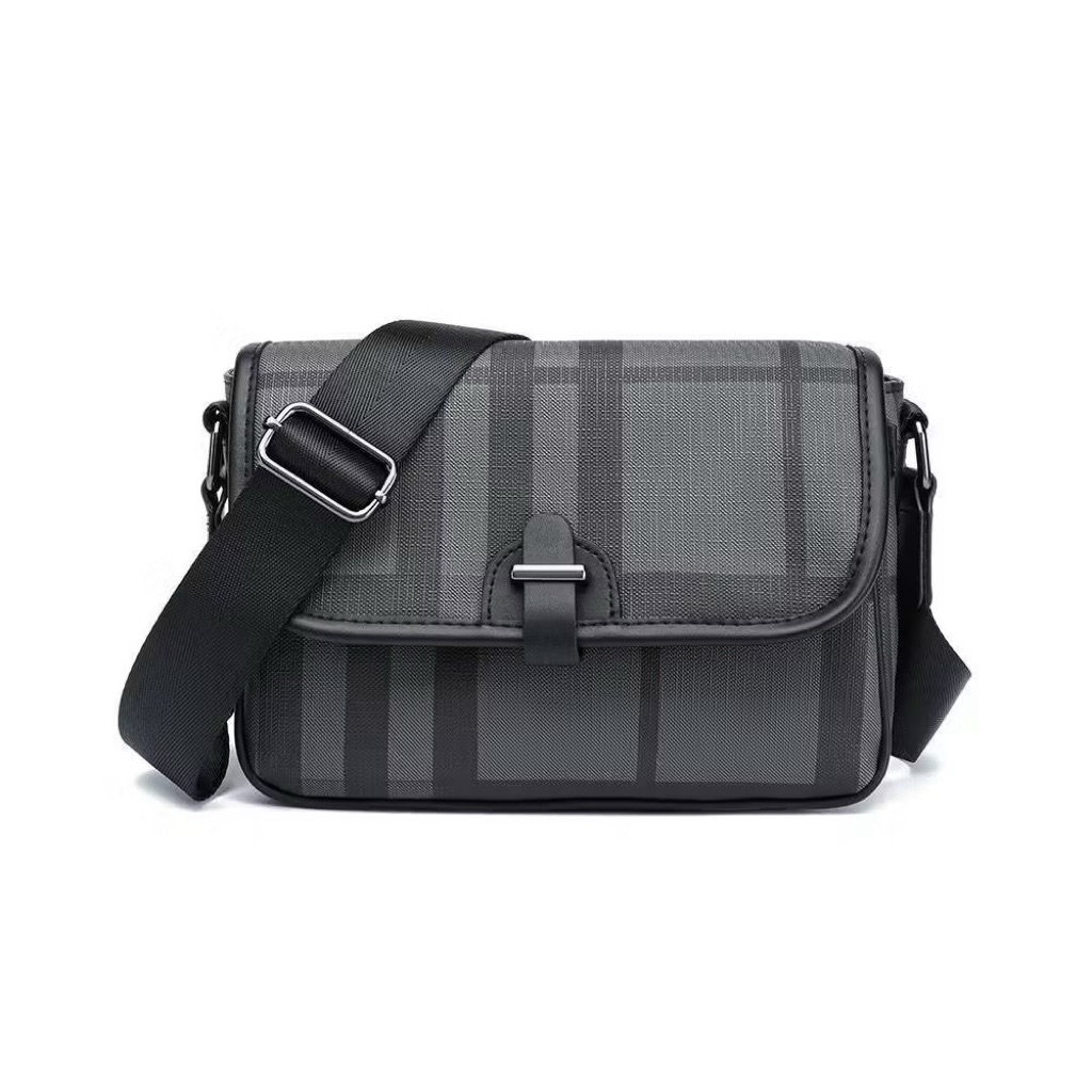 LUXURY STORE AMRAN Tas Selempang Pria Premium Slingbag Pria Kotak Kulit Elegan