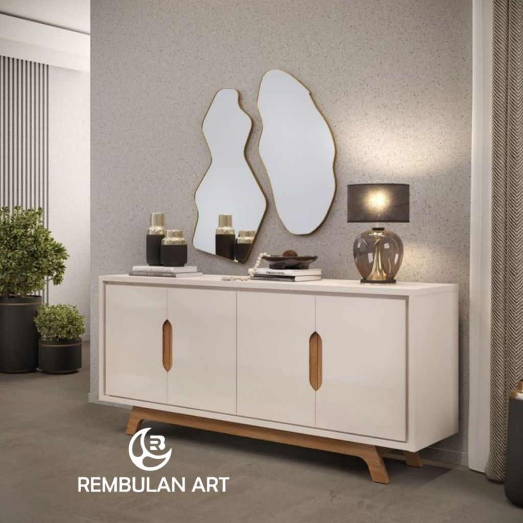 BUFET MINIMALIS DUCO BUFET TV MODERN DENGAN KOMBINASI