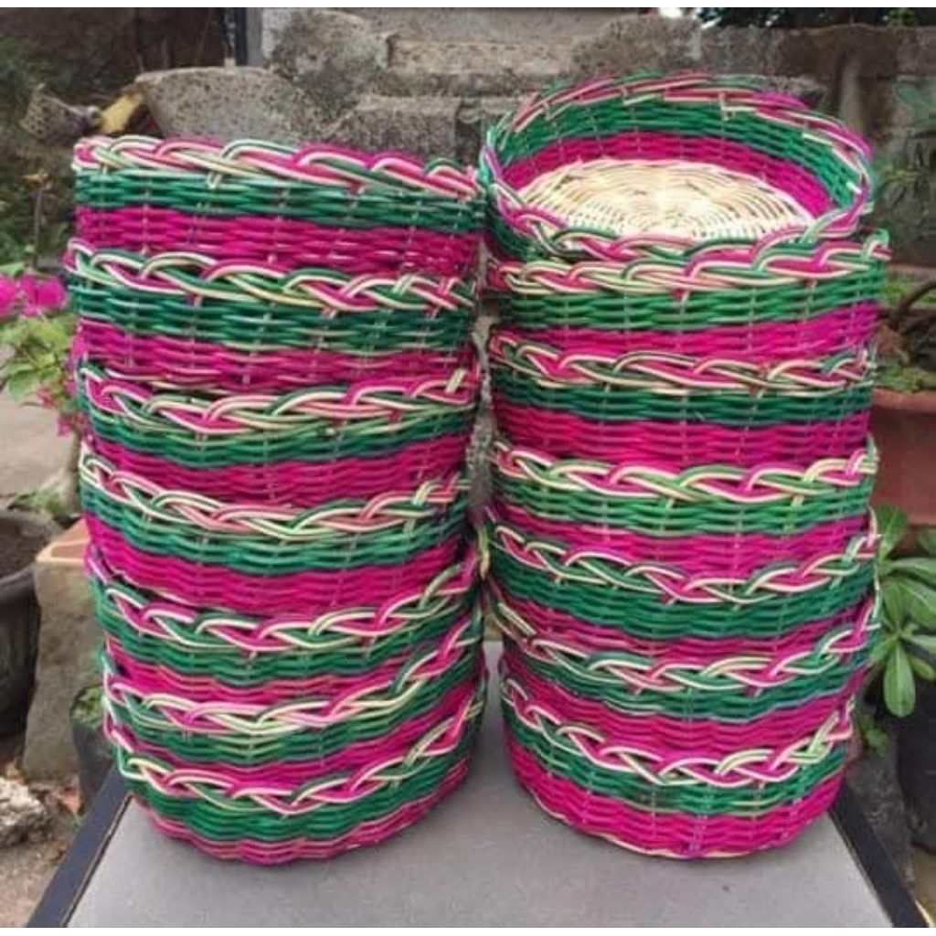 Keranjang Sodan Rotan Bulat Isi 12 PCS Sodan Rotan Keranjang Rotan Bulat Keranjang Buah Keranjang Te