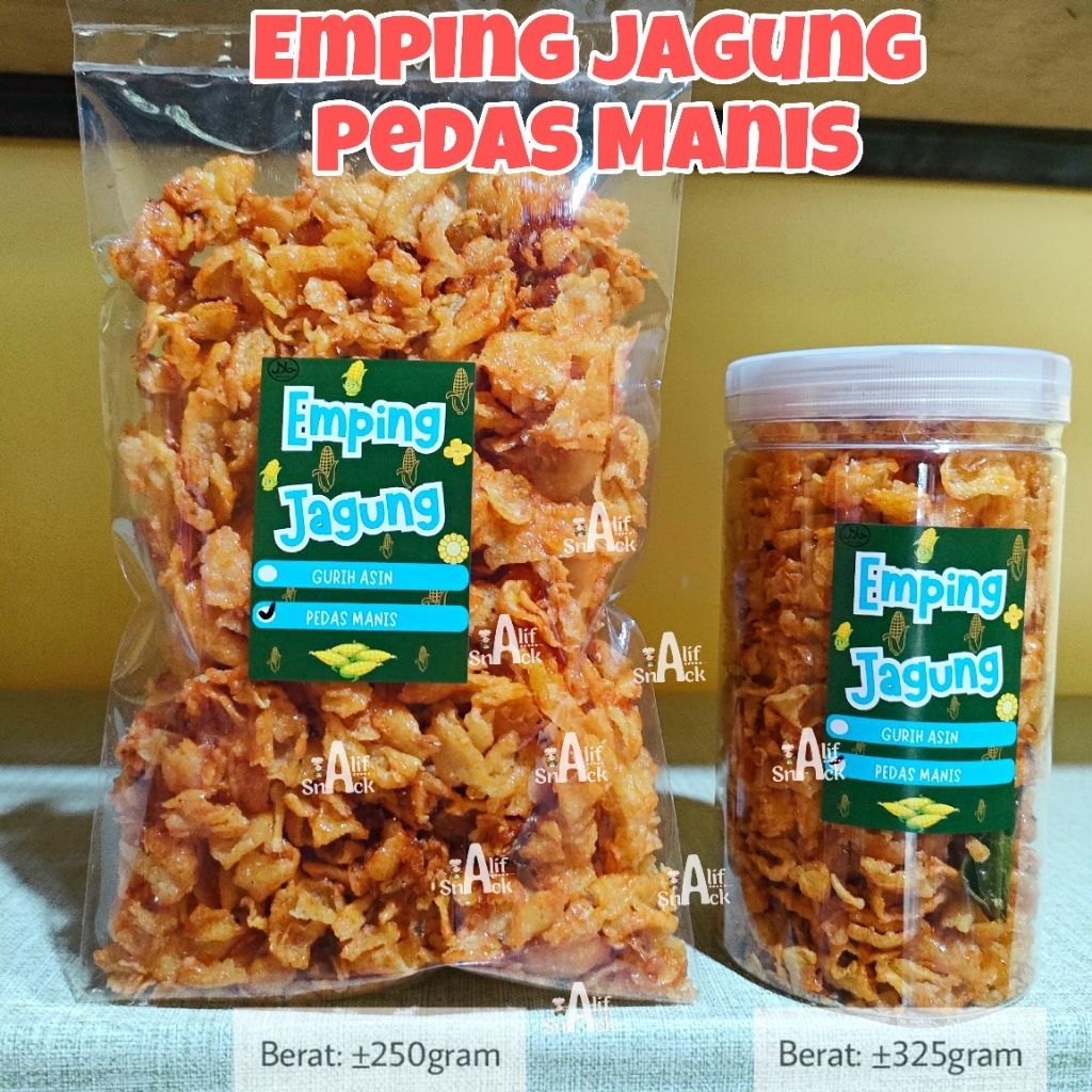 emping jagung pedas manis, emping jagung pedas manis emping pipih