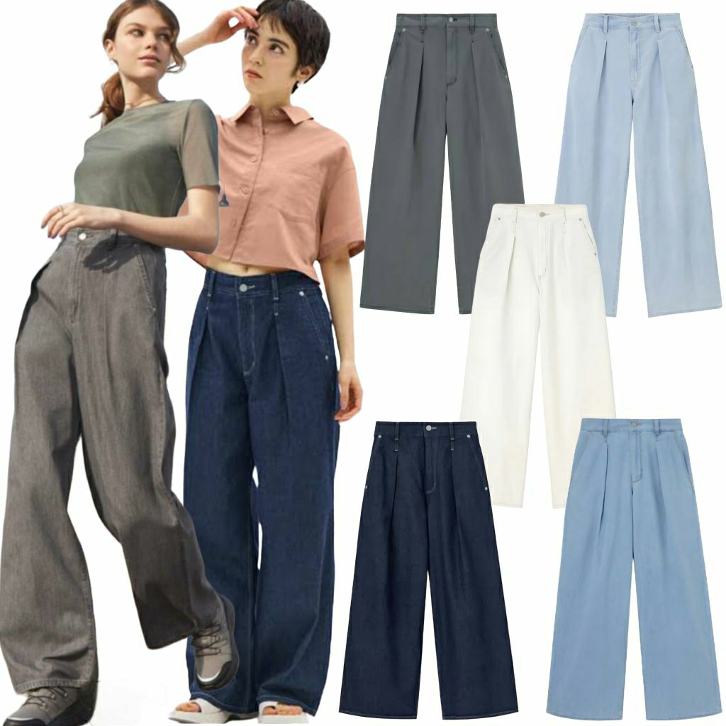 Uniqlo GU Woman Jeans Cullotes / Celana Jeans Kulot Wanita Uniqlo GU (XS- XL)