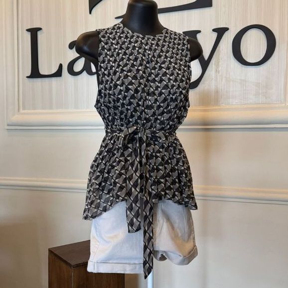 BR PATTERN BLOUSE SLEEVELESS// BAJU NATAL // BAJU GEREJA //ATASAN WANITA CASUAL