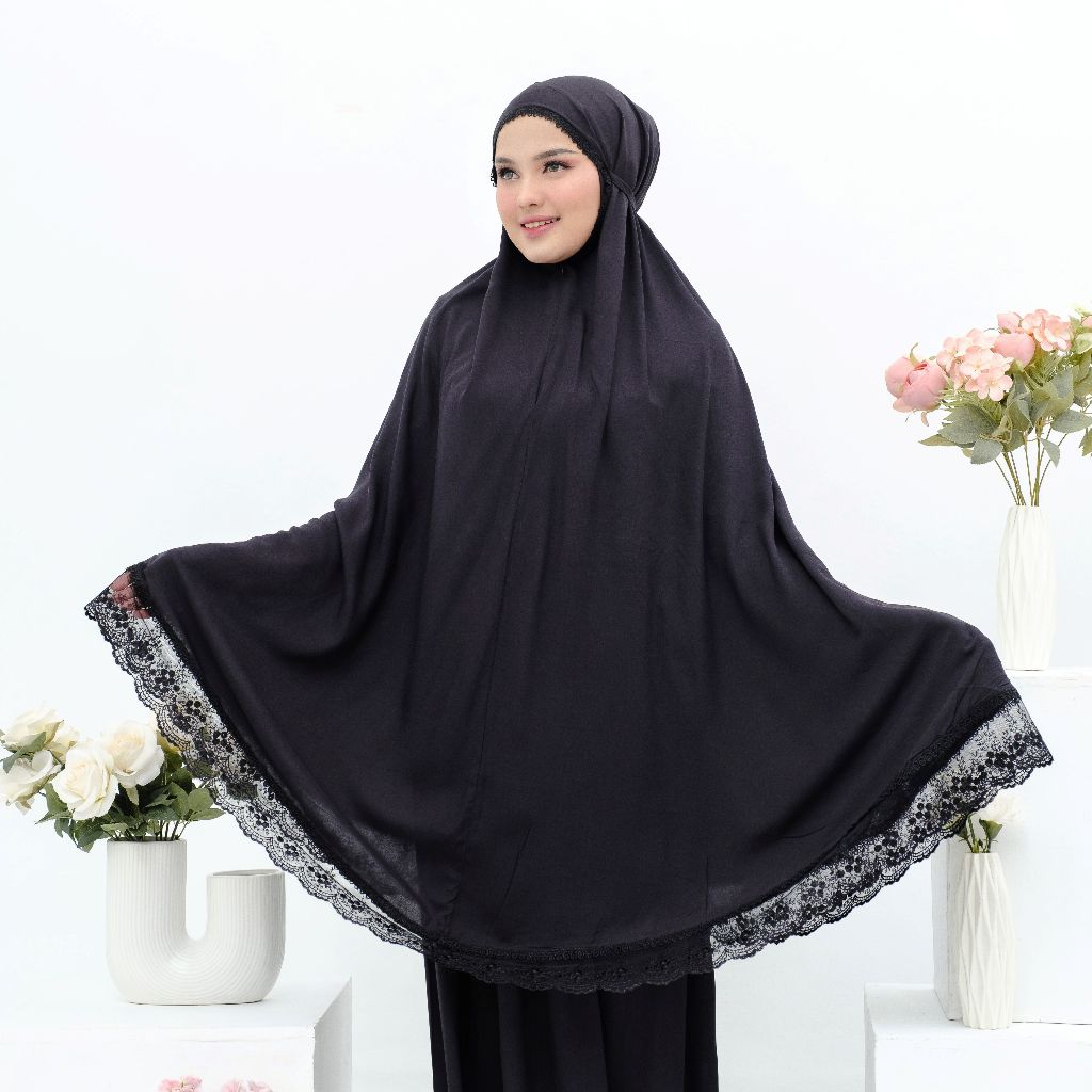 Mukena Rayon Premium Renda Laica Naila Namira | Mukena Dewasa Polos
