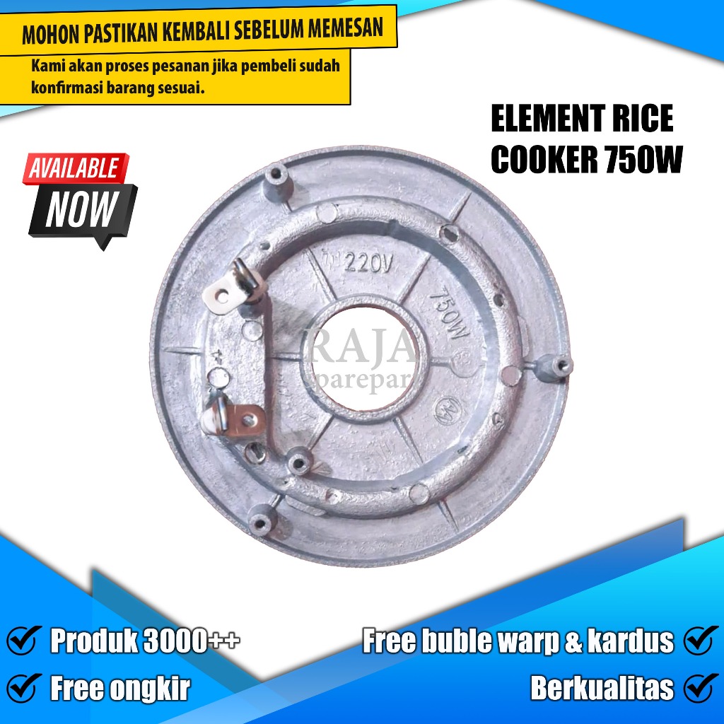 ER750 ELEMENT PIRING MAGIC COM / ELEMEN BAWAH / ELEMENT RICE COOKER 750W