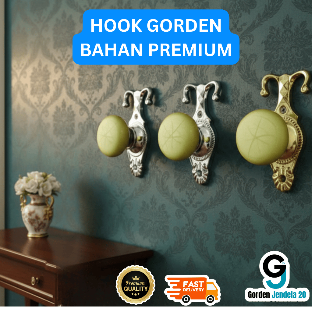 Hook Gorden Mewah Cantolan Tali Tirai Kristal Pengait Gorden Minimalis Murah