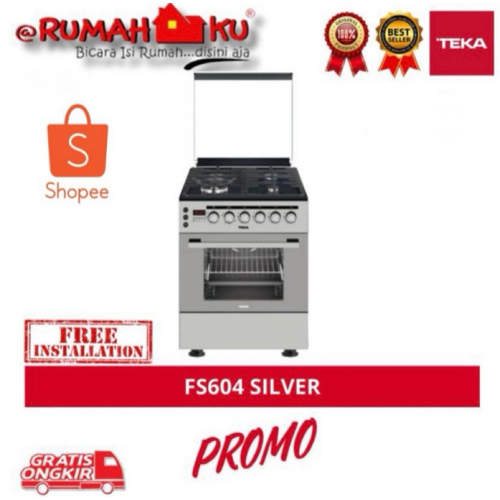 FREESTANDING COOKER TEKA FS 604 SILVER - KOMPOR GAS DENGAN OVEN