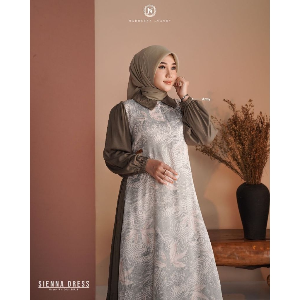 SIENNA DRESS BY NADHEERA LUXURY √ Gamis motif √ Gamis nadheera √ Gamis premium