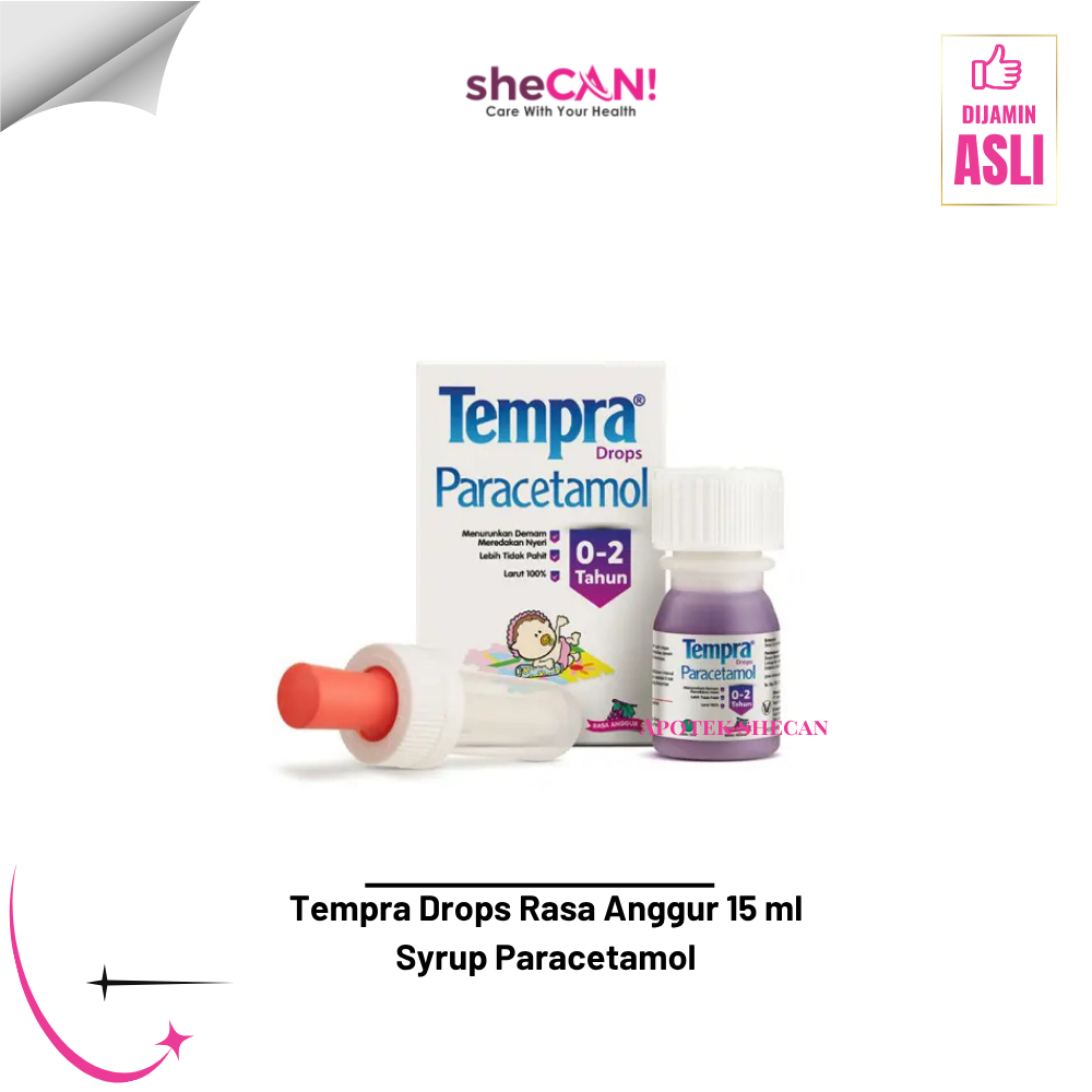 TEMPRA DROPS 15ml - Demam Bayi, Penurun Demam Bayi, Penurun Panas bayi, Sirup Paracetamol Drop