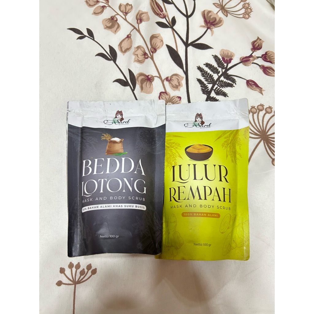 Paket lulur viral /bedak Lotong dan lulur rempah bubuk Secret by Febhybiee