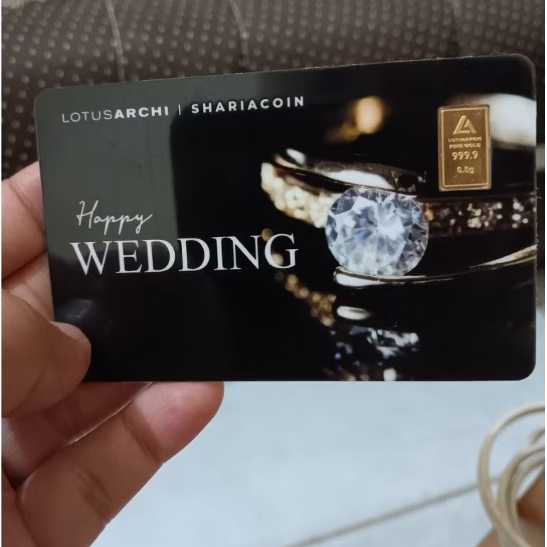 Emas Lotus Archi Fineness 999.9 Wedding Serie 0.5 gr