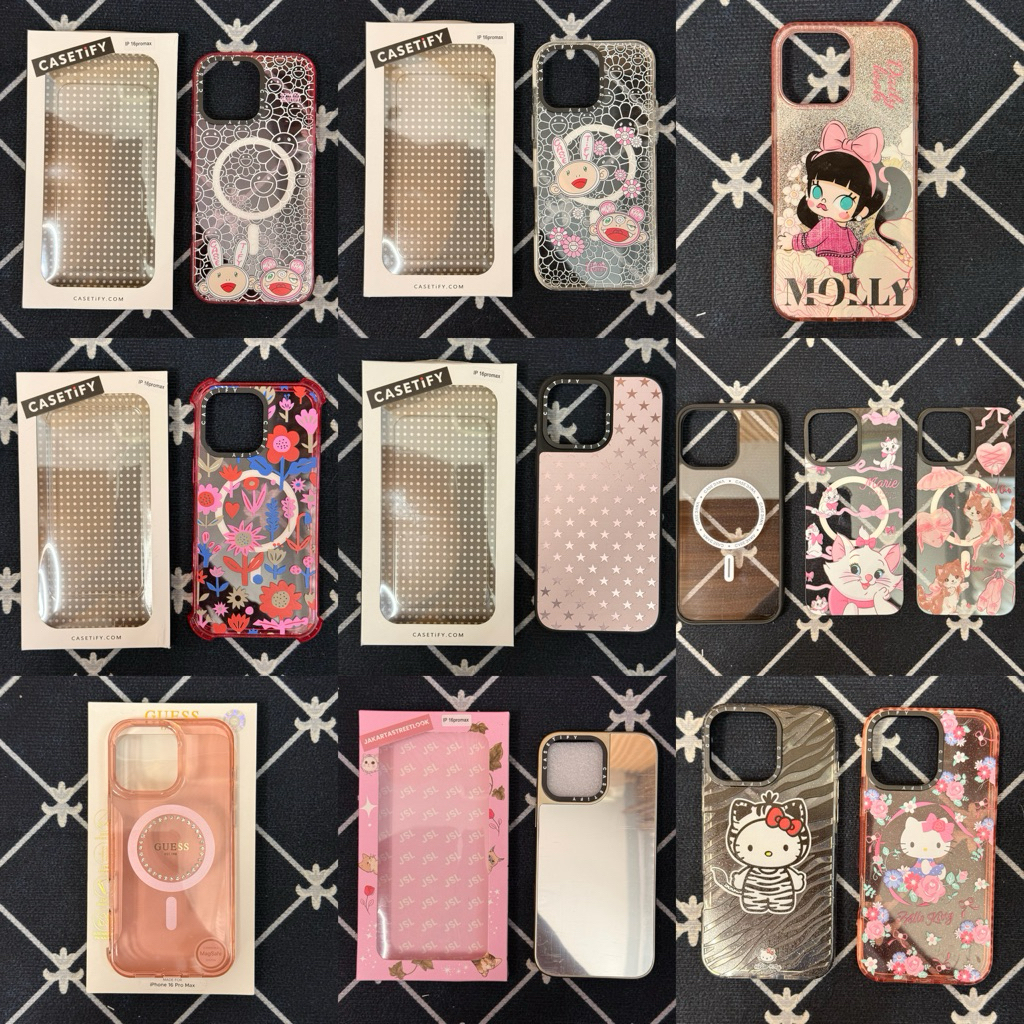(PRELOVED) iPhone 16 Pro Max Case - Casetify, Guess & Pop Mart