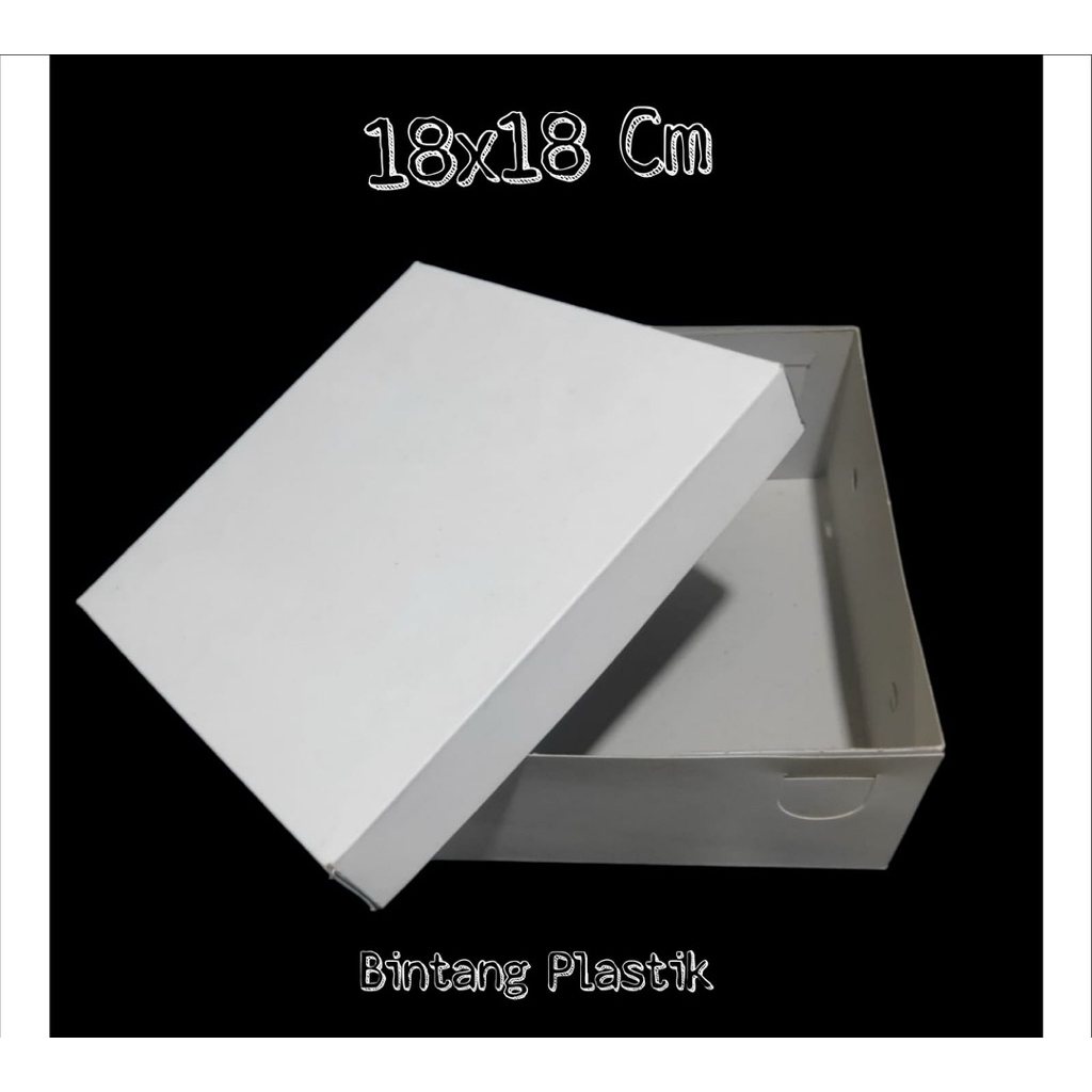 25pcs Kardus Nasi Box Putih Tebal 18x18 20x20 22x22cm/Kotak Nasi Warna Putih/Dus Nasi Putih Tebal