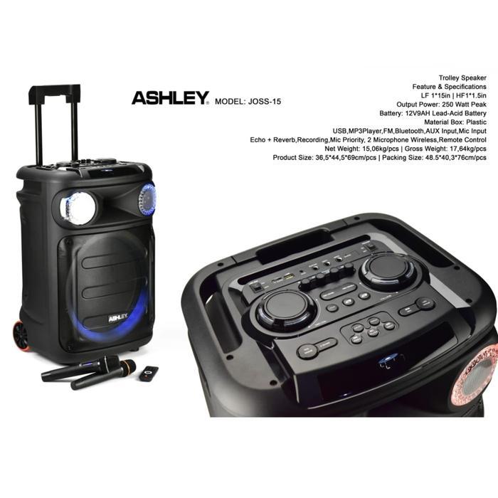 JOSS-15 SPEAKER PORTABLE 15 INCH ASHLEY ORIGINAL / SPEAKER PORTABLE 15 INCH / JOSS15 ASHLEY
