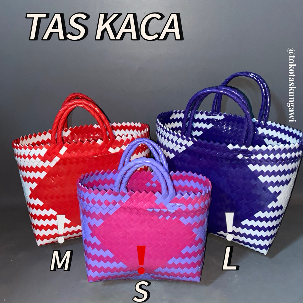 TAS ANYAMAN KACA GLOSSY S,M,L ( Tas Hajatan, Belanja, Syukuran )