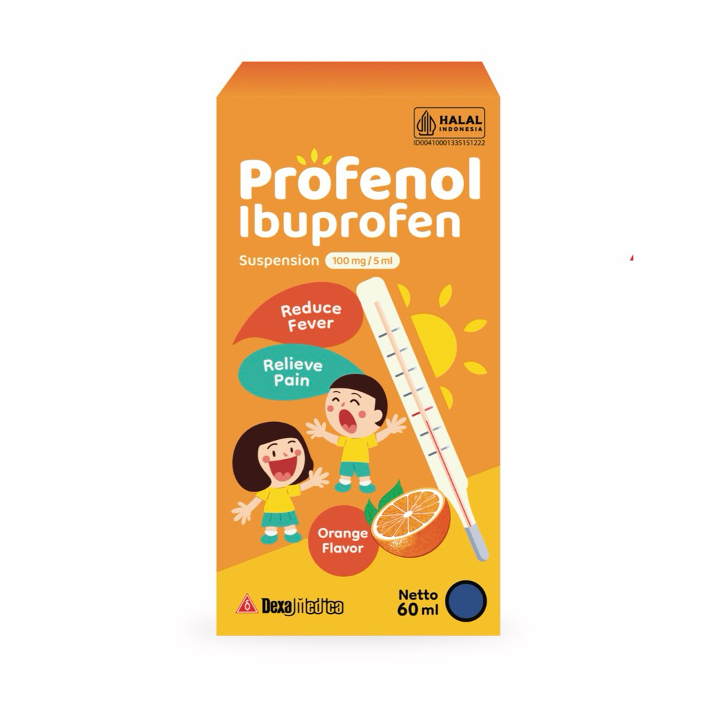 Profenol sirup 60 ml ( sirup penurun panas dan sakit gigi anak )