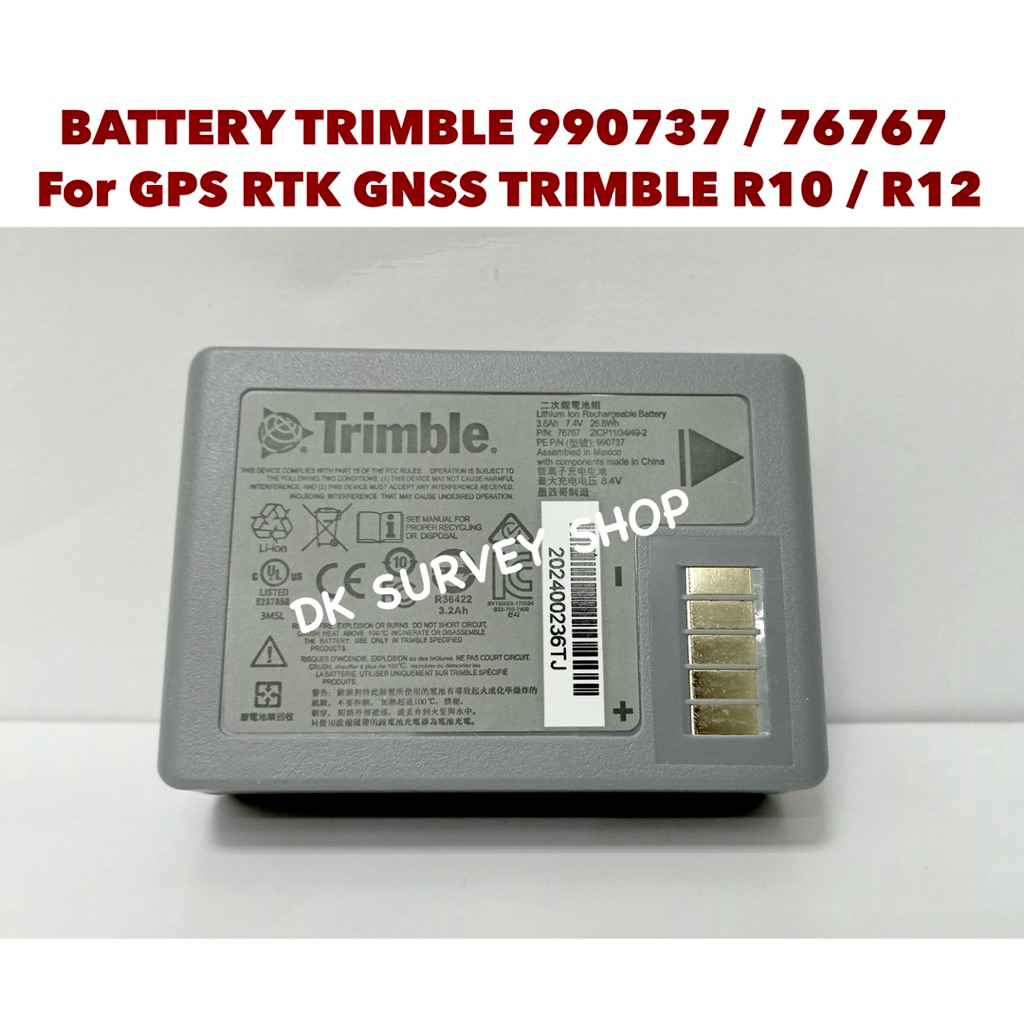 BATTERY TRIMBLE 990737 / 76767 utk GPS RTK GNSS TRIMBLE R10 R12 / BATERAI GPS RTK TRIMBLE 990737 / T